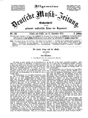 Allgemeine deutsche Musikzeitung Freitag 13. November 1874