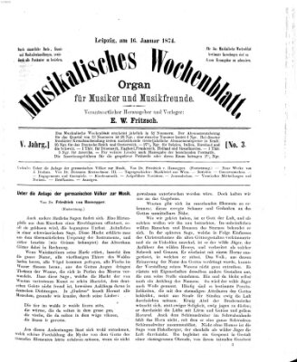 Musikalisches Wochenblatt Freitag 16. Januar 1874