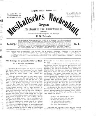 Musikalisches Wochenblatt Freitag 23. Januar 1874