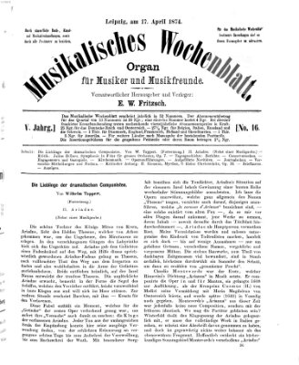 Musikalisches Wochenblatt Freitag 17. April 1874