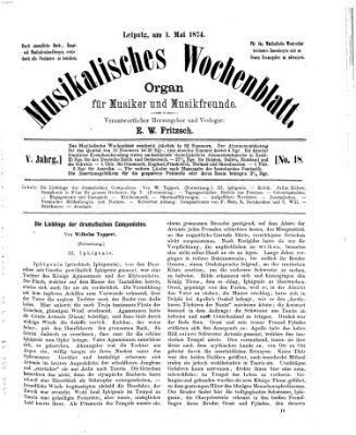 Musikalisches Wochenblatt Freitag 1. Mai 1874