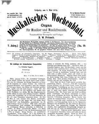 Musikalisches Wochenblatt Freitag 8. Mai 1874