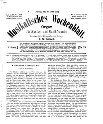 Musikalisches Wochenblatt Freitag 10. Juli 1874