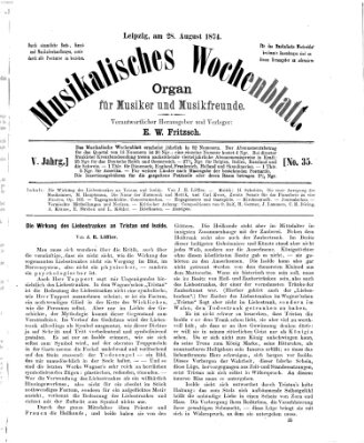 Musikalisches Wochenblatt Freitag 28. August 1874