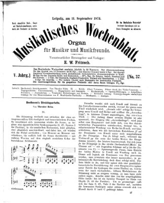 Musikalisches Wochenblatt Freitag 11. September 1874