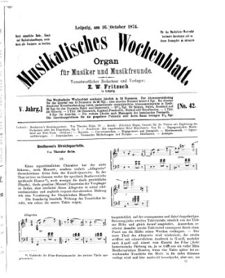 Musikalisches Wochenblatt Freitag 16. Oktober 1874