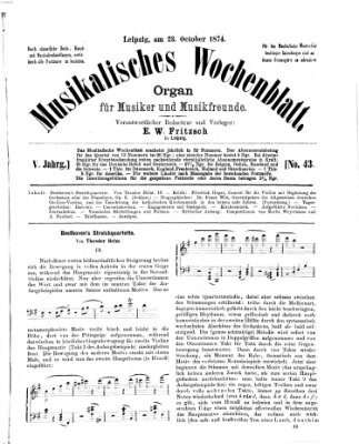 Musikalisches Wochenblatt Freitag 23. Oktober 1874