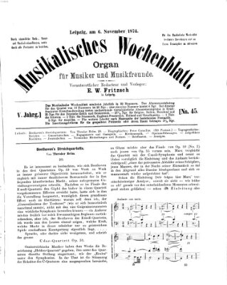 Musikalisches Wochenblatt Freitag 6. November 1874