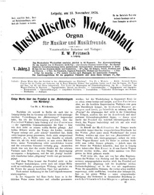 Musikalisches Wochenblatt Freitag 13. November 1874