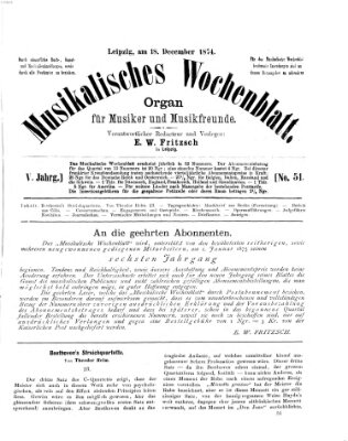Musikalisches Wochenblatt Freitag 18. Dezember 1874