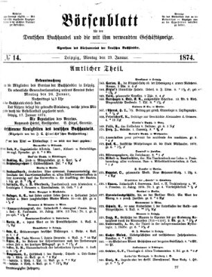 Börsenblatt für den deutschen Buchhandel Montag 19. Januar 1874