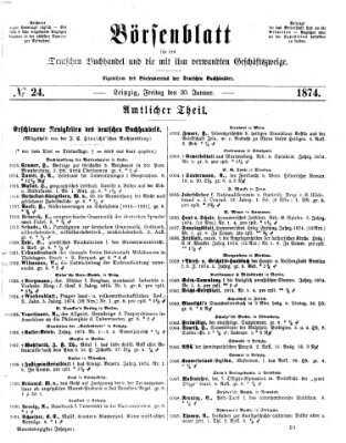 Börsenblatt für den deutschen Buchhandel Freitag 30. Januar 1874