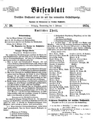 Börsenblatt für den deutschen Buchhandel Donnerstag 5. Februar 1874