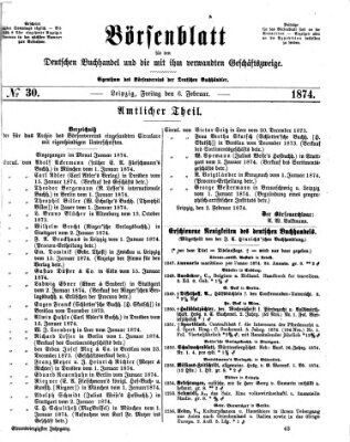 Börsenblatt für den deutschen Buchhandel Freitag 6. Februar 1874