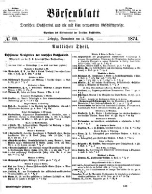 Börsenblatt für den deutschen Buchhandel Samstag 14. März 1874