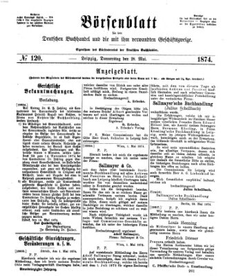 Börsenblatt für den deutschen Buchhandel Donnerstag 28. Mai 1874