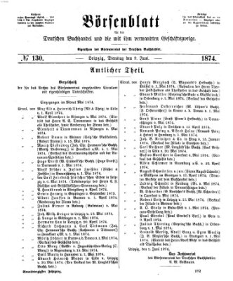 Börsenblatt für den deutschen Buchhandel Dienstag 9. Juni 1874