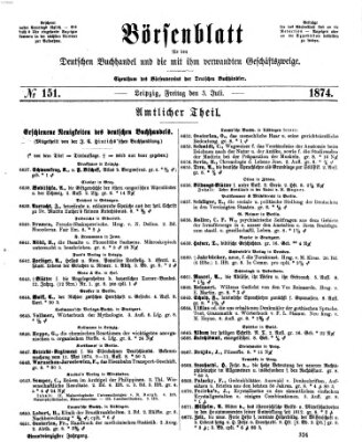 Börsenblatt für den deutschen Buchhandel Freitag 3. Juli 1874