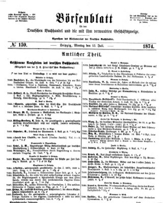 Börsenblatt für den deutschen Buchhandel Montag 13. Juli 1874