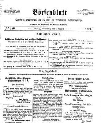 Börsenblatt für den deutschen Buchhandel Donnerstag 6. August 1874