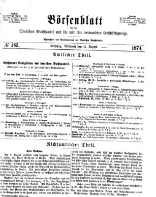 Börsenblatt für den deutschen Buchhandel Mittwoch 12. August 1874