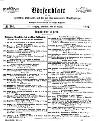 Börsenblatt für den deutschen Buchhandel Samstag 29. August 1874