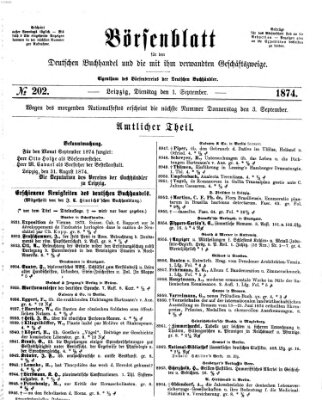 Börsenblatt für den deutschen Buchhandel Dienstag 1. September 1874