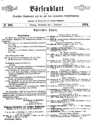 Börsenblatt für den deutschen Buchhandel Samstag 5. September 1874