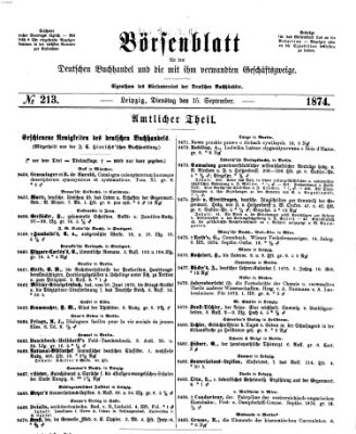 Börsenblatt für den deutschen Buchhandel Dienstag 15. September 1874