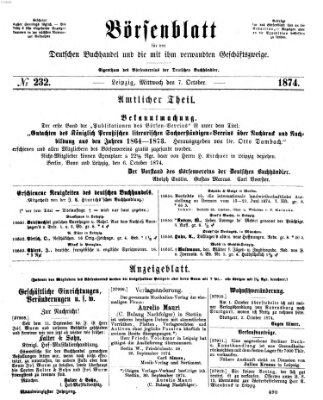 Börsenblatt für den deutschen Buchhandel Mittwoch 7. Oktober 1874