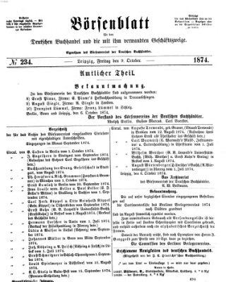 Börsenblatt für den deutschen Buchhandel Freitag 9. Oktober 1874