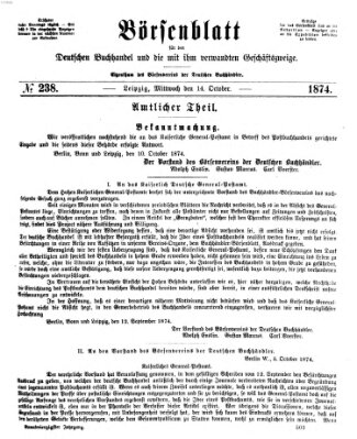 Börsenblatt für den deutschen Buchhandel Mittwoch 14. Oktober 1874