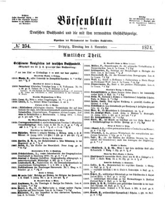 Börsenblatt für den deutschen Buchhandel Dienstag 3. November 1874