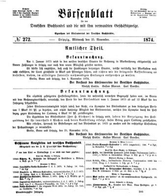 Börsenblatt für den deutschen Buchhandel Mittwoch 25. November 1874