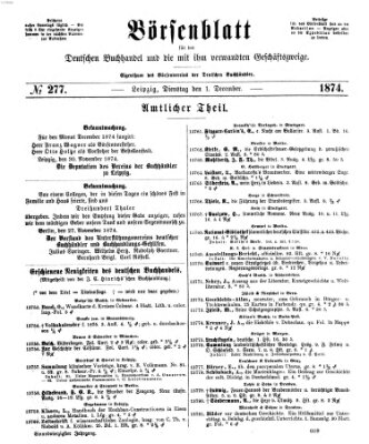 Börsenblatt für den deutschen Buchhandel Dienstag 1. Dezember 1874