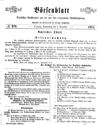 Börsenblatt für den deutschen Buchhandel Donnerstag 3. Dezember 1874