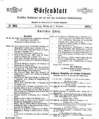 Börsenblatt für den deutschen Buchhandel Montag 7. Dezember 1874