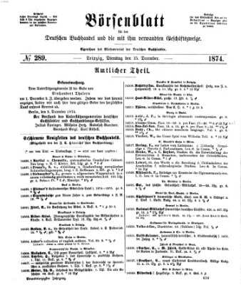 Börsenblatt für den deutschen Buchhandel Dienstag 15. Dezember 1874