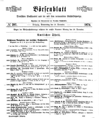 Börsenblatt für den deutschen Buchhandel Donnerstag 24. Dezember 1874