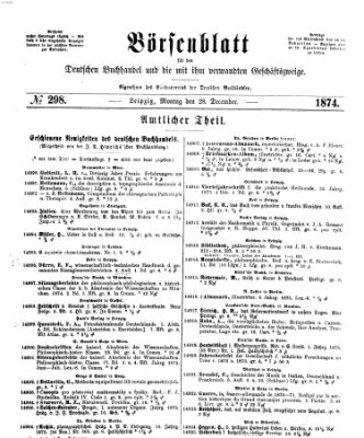 Börsenblatt für den deutschen Buchhandel Montag 28. Dezember 1874