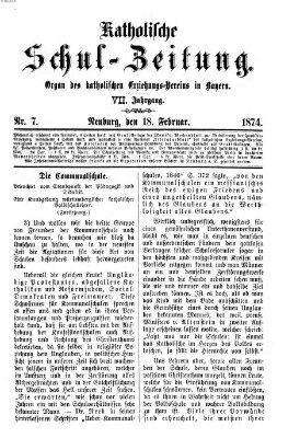 Katholische Schulzeitung (Bayerische Schulzeitung) Mittwoch 18. Februar 1874