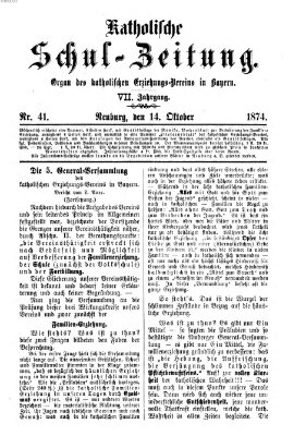 Katholische Schulzeitung (Bayerische Schulzeitung) Mittwoch 14. Oktober 1874