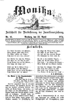 Katholische Schulzeitung (Bayerische Schulzeitung) Mittwoch 22. April 1874