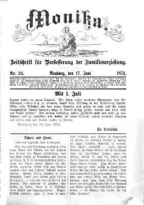 Katholische Schulzeitung (Bayerische Schulzeitung) Mittwoch 17. Juni 1874