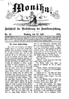 Katholische Schulzeitung (Bayerische Schulzeitung) Mittwoch 22. Juli 1874