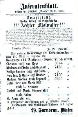 Katholische Schulzeitung (Bayerische Schulzeitung) Mittwoch 29. April 1874