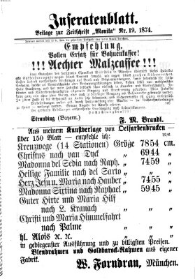 Katholische Schulzeitung (Bayerische Schulzeitung) Mittwoch 13. Mai 1874