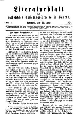 Katholische Schulzeitung (Bayerische Schulzeitung) Mittwoch 29. Juli 1874