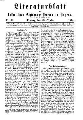 Katholische Schulzeitung (Bayerische Schulzeitung) Mittwoch 28. Oktober 1874