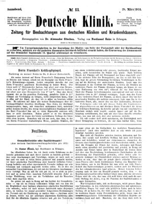 Deutsche Klinik Samstag 28. März 1874